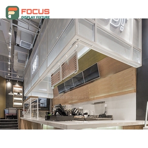 Vitrina Profesional para Café con Acabado en Madera Mate, Diseño en Esquina, Vitrina para Cafetería - Product Image 3