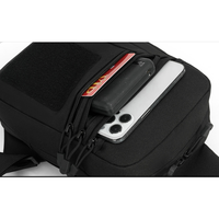 Sac de poitrine tactique multifonctionnel pour hommes, sac à bandoulière en nylon imperméable, sac à bandoulière antivol, sac à bandoulière extérieur