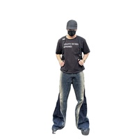 CrazyMaker hommes nouvelle usine personnalisé Denim tissu Slim Fit pantalon DTG motif brodé fermeture éclair décoration à la mode Jeans