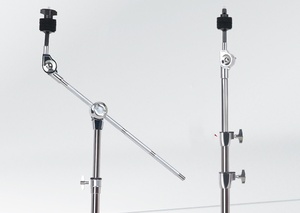 Accessoires d'Instruments de Musique Support de Cymbale de Batterie Hauteur et Angle Réglables avec Cymbale Droite - Product Image 6