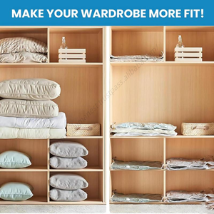 Ensemble de sacs de rangement sous vide écologiques pour vêtements avec pompe, vente en gros - Product Image 5