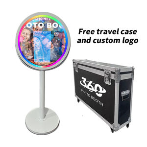 Nouveau selfie rond magique beauté miroir écran tactile led cadre Portable miroir photobooth avec caméra et imprimante kiosque pour événement - Product Image 3
