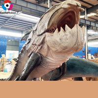 Figura Animatrónica Realista de Dunkleosteus, Modelo de Pez Blindado Prehistórico para Parque Temático