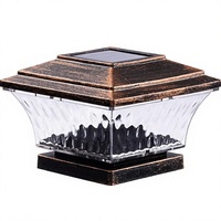 Lampes solaires modernes CXS pour poteaux de jardin, éclairage LED pour terrasse et clôture, deux modes d'éclairage blanc chaud/blanc brillant, pour poteaux en plastique 4x4