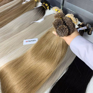 Extensions de cheveux vierges vietnamiennes de qualité supérieure, 1 kg, brun clair, pointe plate en kératine, lisses, pour utilisation en salon et coloration - Product Image 1