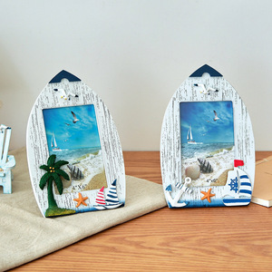 Mediterranean Style Seagull Photo <b>Frame</b> <b>4x6</b> Inch Decorative Ornament For Bedroom Desktop Display - Product Image 2