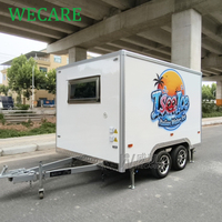 WECARE Voedselwagens Lemonade Smoothies Bar Slush Fris Fruit Sap Bier Koffie Snacks Foodtruck Aanhangwagen met Koelkast