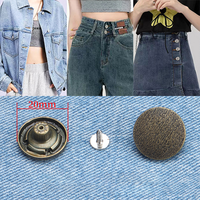 Kancing jepret logo kustom timbul zink logam paduan Denim emas perak kancing Jeans dan paku keling untuk pakaian jins