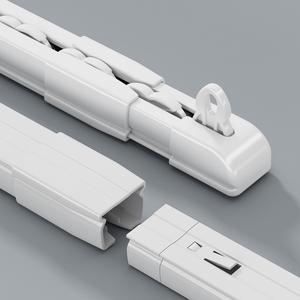 Maison Fenêtre moderne prix usine fabricant en alliage d'aluminium glissières furtives rail de <span class=keywords><strong>rideau</strong></span> télescopique nano tringles à rideaux silencieuses - Product Image 2