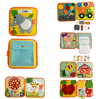 Nouveau 2026 : Tableau d'activités en feutre pour tout-petits, avec logo personnalisé, 10 pages, style russe, livre d'activités Montessori pour bébé, livre silencieux
