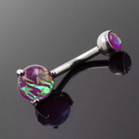 Bijou de corps Hisera Punk coloré, anneau de nombril rond, personnalisé, en acier inoxydable, pour cadeau de fête, unisexe, en stock
