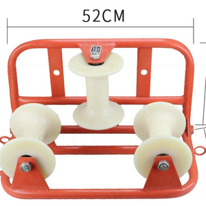 केबल बिछाने रोलर विनिर्माण उपकरण के लिए एल्यूमीनियम नायलॉन व्हील के साथ भारी शुल्क <span class=keywords><strong>3</strong></span>-ड्रम केबल लुली ब्लॉक - Product Image 3