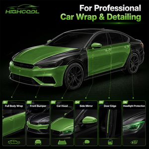 HIGHCOOL - Rollo de Película Protectora de Pintura Transparente TPU PPF, Hidrofóbica, de Alto Brillo, para Envolver la Carrocería del Automóvil, Directo de Fábrica - Product Image 1