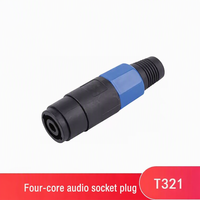 Connecteur Speakon femelle 4 broches ABCCABLS T321 avec protection anti-traction étendue pour système audio de scène