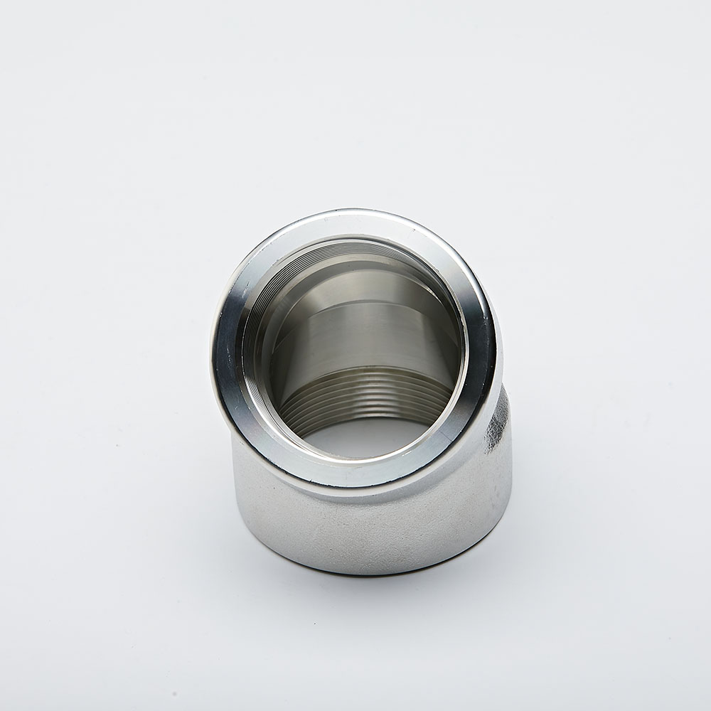 Free Sample Stainless Steel Pipe Fittings 45 Degree Forged Elbow 3000# NPT Threaded Elbows