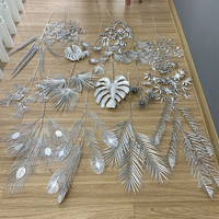 Silberne Künstliche Eukalyptus-Blumen Weihnachts- und Hochzeitszeremonie Hallendekoration DIY Handgemachte Blumen aus Kunststoff