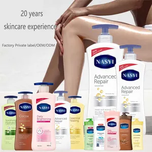 NASYI usine OEM ODM Logo personnalisé blanchissant Lotion hydratante à base de pétrole Lotion pour le corps organique éclaircissante crème nourrissante pour le corps