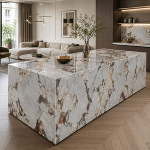 Losa de Piedra Sinterizada Premium Bulgari de 12 mm, 1 Cara, Breccia de Colores Mezclados, para Sala de Estar, Pared de TV, Encimera de Cocina, Villa F - Product Image 6
