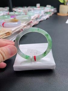 Natural genuine Type A jadeite <b>Bangle</b> bracelet, auspicious bracelet, ice-grade <b>jade</b> <b>bangle</b>, women's hand ornament - Product Image 4