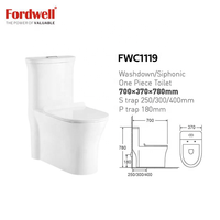 Ensemble WC en céramique monobloc avec cuvette de toilette et lavabo électroplaqué pour salle de bain