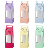 Boîte d'emballage florale 3D en forme de papillon, portable, en matériau recyclé, pliable, pour la remise des diplômes, les anniversaires, les mariages, la Saint-Valentin