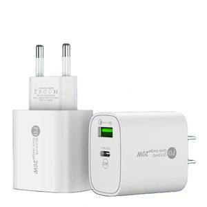 อะแดปเตอร์ชาร์จไฟ PD 20w แบบ USB สองพอร์ต ชาร์จเร็ว Type C รองรับ QC 3.0 - Product Image 1