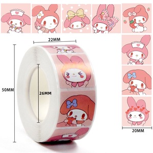 Autocollant durable et étanche en vinyle autocollant personnalisé Anime dessin animé mignon enfants découpé conception affiche Logo rouleau étiquettes d'emballage - Product Image 3