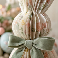 Set de Guirnaldas de Huevos de Conejo con Estampado Floral y Diseño de Panal para Decoración de Centro de Mesa en Primavera, Pascua, Brunch y Fiestas en el Jardín