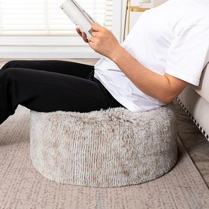 Pink Faux Fur Round <b>Bean</b> <b>Bag</b> Indoor Sofa Lounger Waterproof Bed Chair - Product Image 2