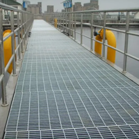 Métal Acier Matériaux de Construction Trempé à Chaud Barre de Fer Galvanisée Robuste Caillebotis en Acier Grille en Métal Panneau Plate-Forme Passerelle