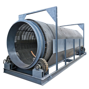 Tambor rotatorio Tamiz de suelo Máquina móvil Compost Trommel Pantalla Motor de piedra industrial Personalizar Acero inoxidable proporcionado - Product Image 1