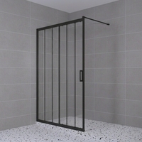 Cabine de douche à montage facile avec cadre en alliage d'aluminium et verre enduit, idéale pour le bricolage, pour salle de bain rectangulaire