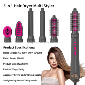 Juego <span class=keywords><strong>de</strong></span> peinado <span class=keywords><strong>de</strong></span> aire caliente multiestilo 5 en 1, secador <span class=keywords><strong>de</strong></span> pelo, cepillo, Alisador, secador <span class=keywords><strong>de</strong></span> pelo, peine <span class=keywords><strong>de</strong></span> peinado fácil para uso en viajes - Product Image 2
