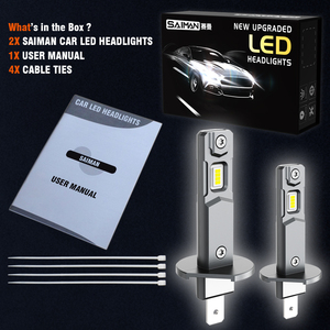 SAIMAN vente en gros CANBUS 20W 2600LM ampoules de phares <span class=keywords><strong>LED</strong></span> de voiture Plug Play taille facile 1:1 avec <span class=keywords><strong>ampoule</strong></span> halogène H1 ampoules <span class=keywords><strong>LED</strong></span> de voiture lampe automatique - Product Image 3