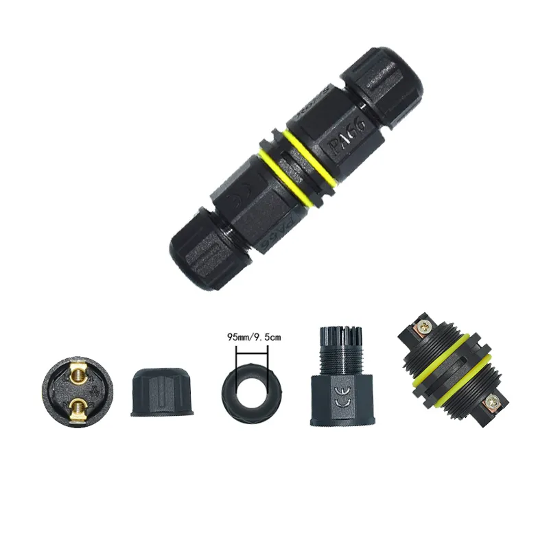 YXY M20 Waterproof Connector IP68 2 3 4 5 pin Straight type electrical cable adapters lock wire connector power supply connector