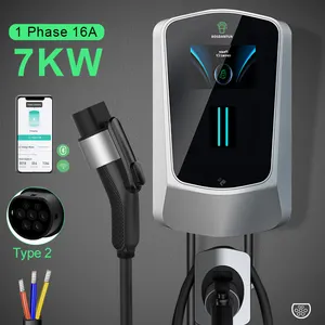 BOSDANTUN FCC CE Certificated Wallbox Ev Charger Type 1 Type 2 32A 7kw 11kw 22kw Ev Charger Wifi App 7in Screen Home Ev Charger