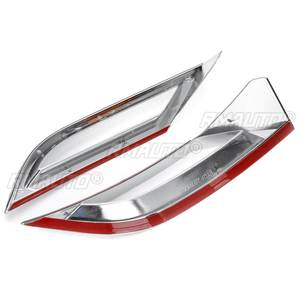 3 pièces de garniture de diffuseur de pare-chocs arrière avec sortie d'air et bande d'échappement pour Volkswagen VW Polo MK6 Polo Plus 2018 2019 20+ - Product Image 4
