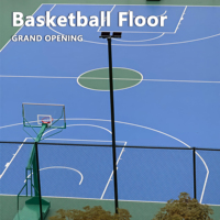 HANLI 4,5mm Gem-Textur Basketballplatz PVC-Bodenbelag, Hochbelastbar und Feuerhemmend