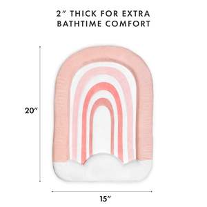Almohadilla de baño para bebé, cojín de <span class=keywords><strong>bañera</strong></span> para lavabo, Asiento de baño para bebés, alfombrilla de cojín suave de arcoíris para fregadero, alfombrilla de baño para bebé de arcoíris - Product Image 6