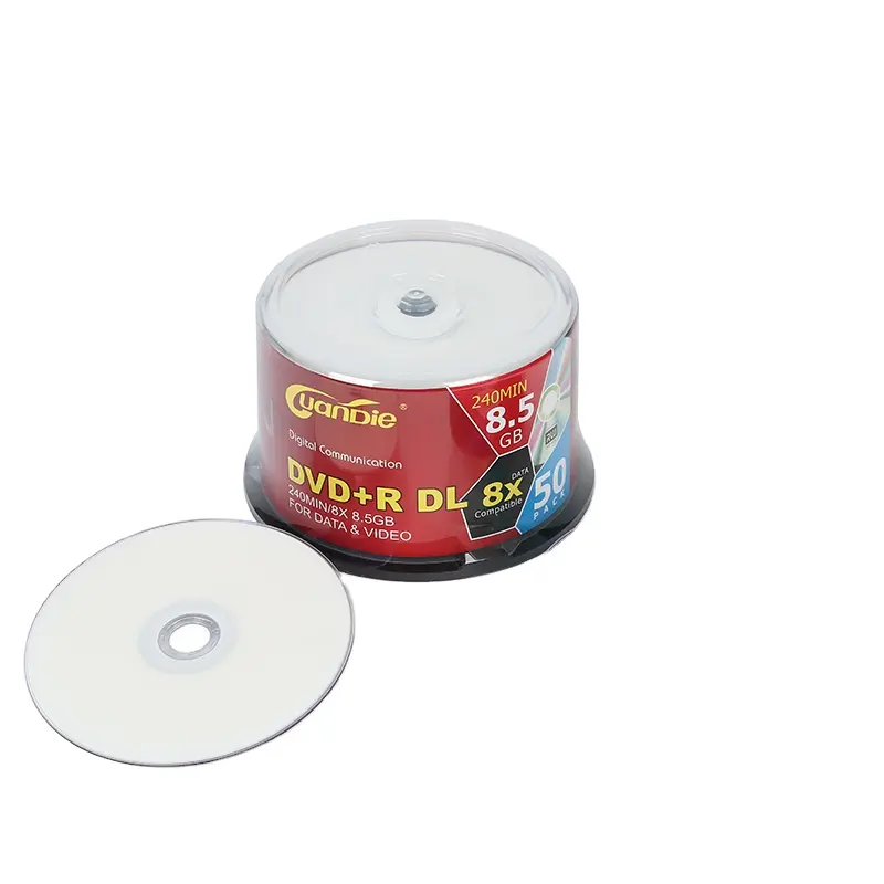 White Inkjet Printable Blank DVD+R Double Layer DVD DL 8.5GB movies recordable