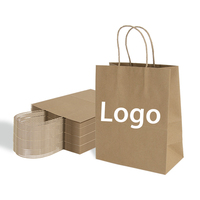 Sac en papier brun biodégradable personnalisé, écologique et recyclable pour la restauration rapide, l'emballage de chaussures, impression personnalisée