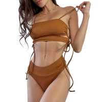 Milieuvriendelijke Dikkere Sneldrogende Conservatieve Beroemde Merk Vrouwen Hoge Taille Tweedelige Badpakken Roze Bikini