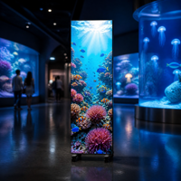 Layar LED Poster Berdiri 640x1920mm P2 P25 P3 Indoor AI Digital Display untuk Signage Stasiun Metro