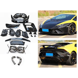 ชุดแต่งคาร์บอนไฟเบอร์แห้งสำหรับ Lamborghini Huracan รุ่นปี 2014-2023 LP580/610 ประกอบด้วยฝากระโปรงหน้า สปอยเลอร์หลัง ท่อไอเสีย กันชนหน้า-หลัง ชุดแต่งใหม่ - Product Image 1