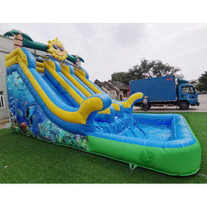 <span class=keywords><strong>Toboggan</strong></span> aquatique <span class=keywords><strong>gonflable</strong></span> commercial d'<span class=keywords><strong>occasion</strong></span> pas cher pour enfants et adultes, modèle palmier haut, idéal pour la vente en gros et les jardins. - Product Image 3