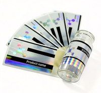 Rouleau d'étiquettes autocollantes holographiques, imperméables, thermosensibles, brillantes, écologiques, pour flacons en verre cosmétiques, huiles essentielles