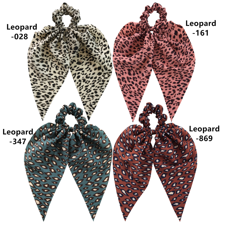 Леопардовый шарф для волос, резинки, повязки для конского хвоста, тюрбан, повязка на голову, бандана, ленты для волос, аксессуары для девушек и женщин