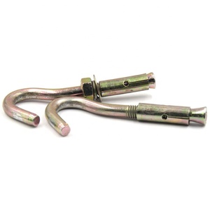 Ancrage à expansion en zinc coloré pour fixation de ventilateur, avec <span class=keywords><strong>crochet</strong></span> et boulon traversant pour manchon de béton - Product Image 1