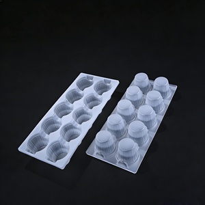 Custom Design <strong>Disposable</strong> PET 6 Cavity Clear <strong>Plastic</strong> Food Grade Pastry <strong>Dessert</strong> Big <strong>Tray</strong> Packaging Cakes Sandwich Snow Rectangle - Product Image 3