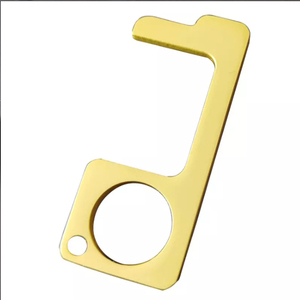 Más reciente fabricante <span class=keywords><strong>No</strong></span> contacto clave cadena anillo de latón manos libres <span class=keywords><strong>No</strong></span> tocar la puerta abridor llavero - Product Image 1